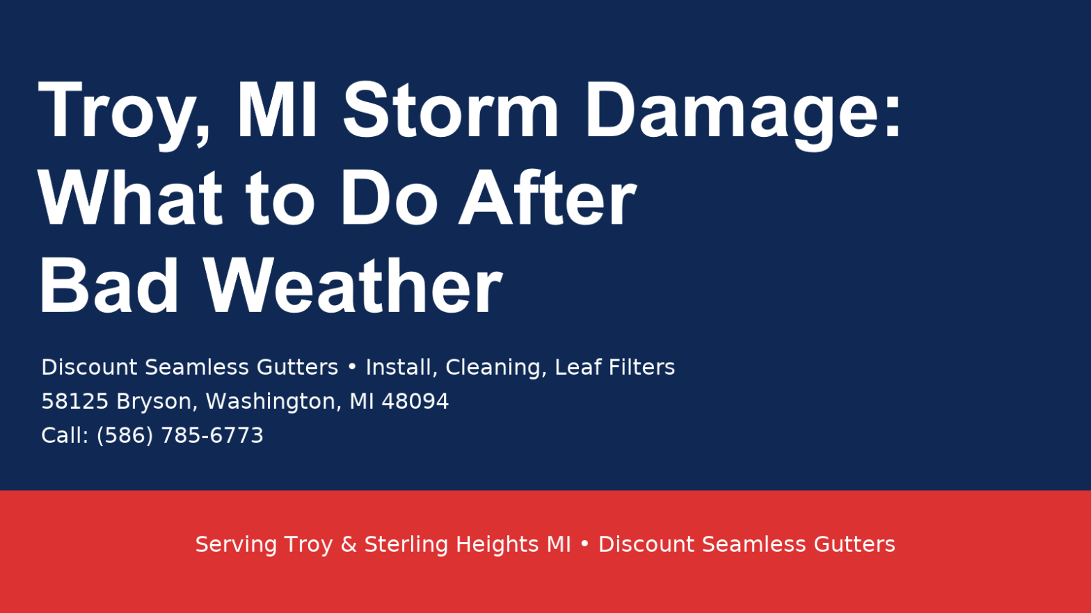 Troy, MI Storm Damage: What to Do After Bad Weather